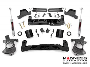 Chevrolet Silverado 1500 2WD Suspension Lift Kit w/ N3 Shocks & Lifted Struts - 7" Lift - Aluminum Stamped Steel